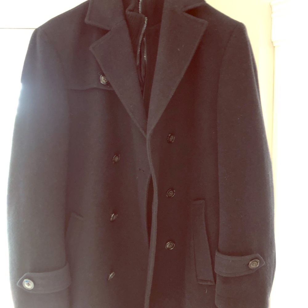 Labrada double breasted wool blend peacoat